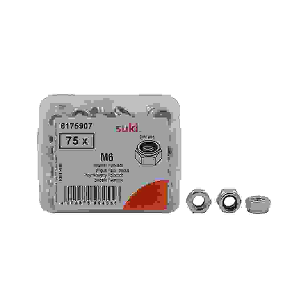Suki Self-Lock Hex Nuts (M6, Pack of 75)