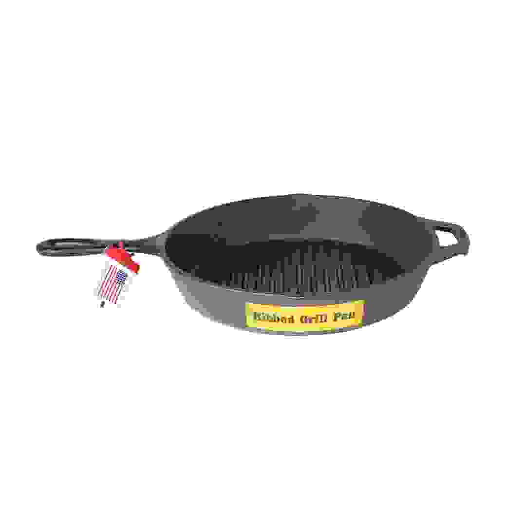 Lodge Logic Cast Iron Grill Pan (26 cm, Black)