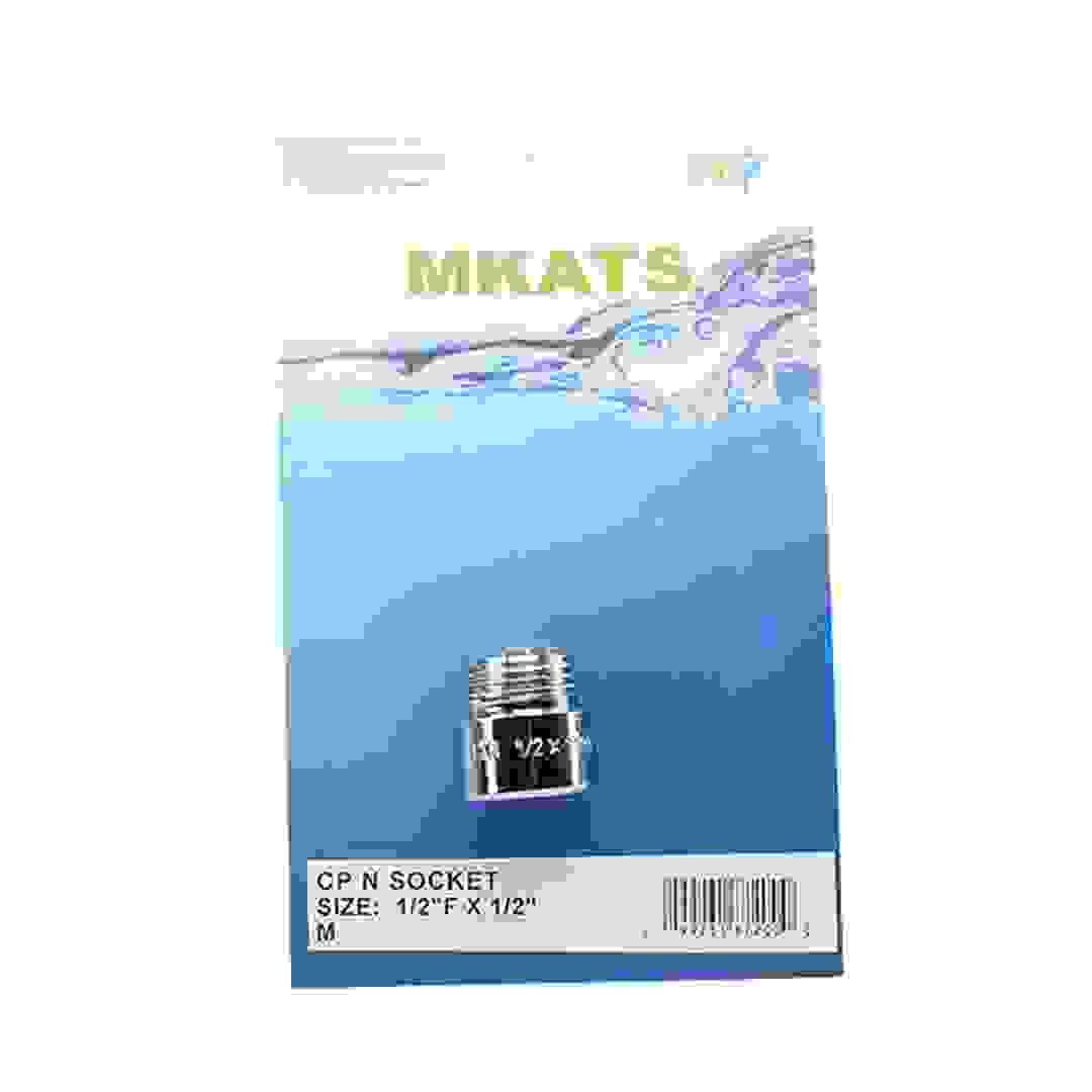 Mkats® 1/2" Male x 1/2" Male Nipple Nickel Plated Brass Socket