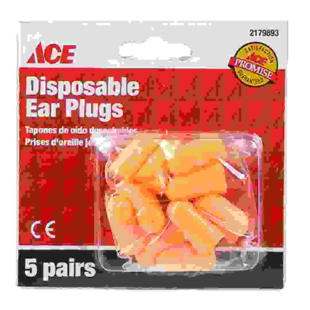 Ace Disposable Ear Plugs (10.5 x 10.5 x 2 cm, Set of 5)