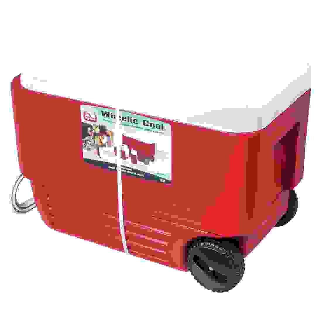 صندوق تبريد بعجلات ميني ويلي بلايميت (36 لتر، أحمر)