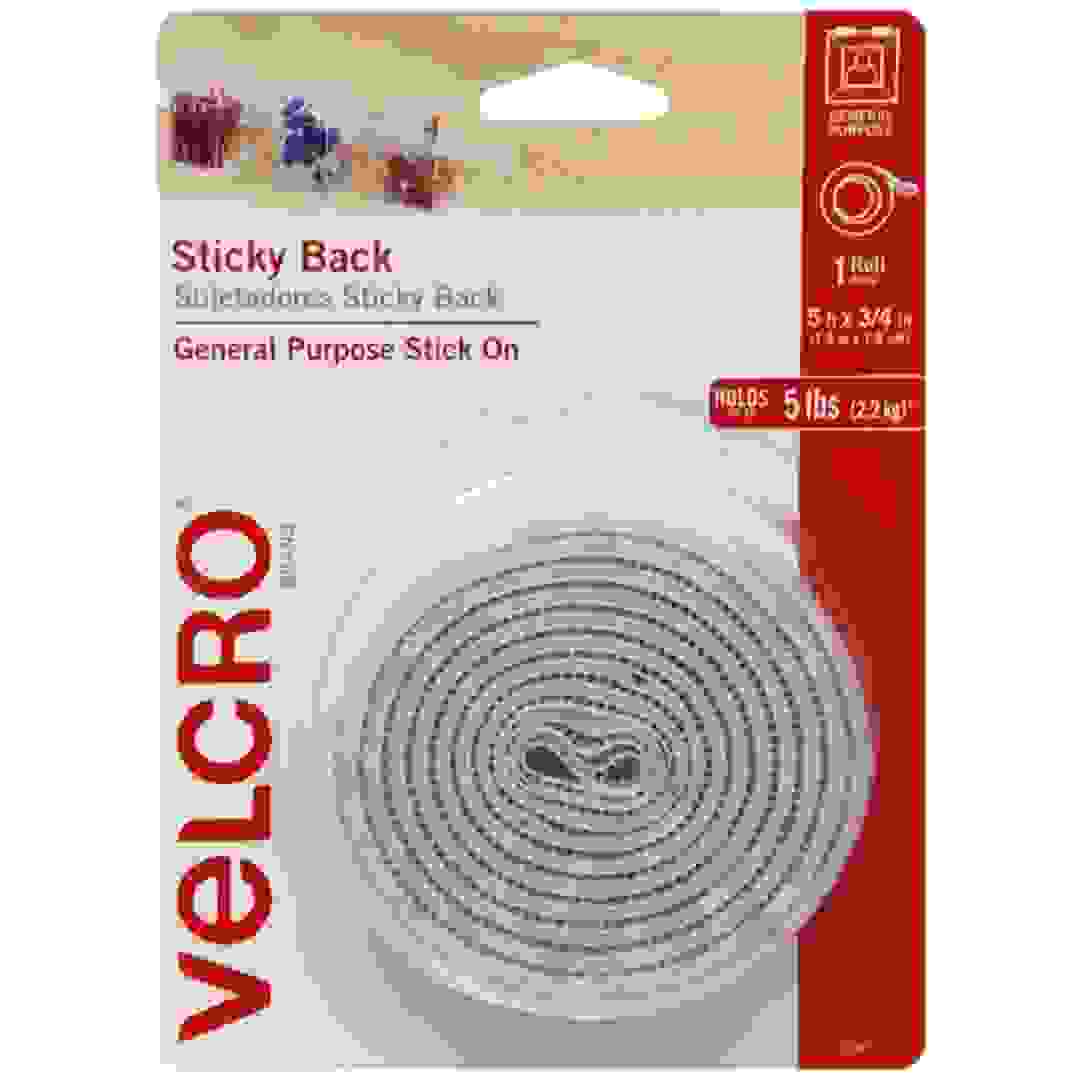 VELCRO® Self Adhesive Tape Roll (1.9 cm x 152 cm, White)