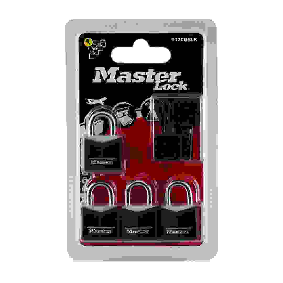Master Lock Aluminum Padlock (20 mm, Black, Pack of 4)