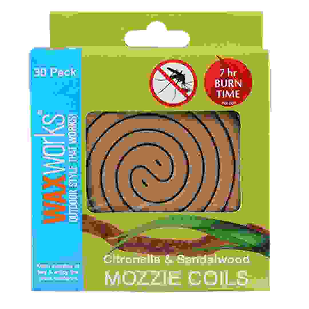 Waxworks Incense Coil (Pack of 30, Citronella and Sandalwood)