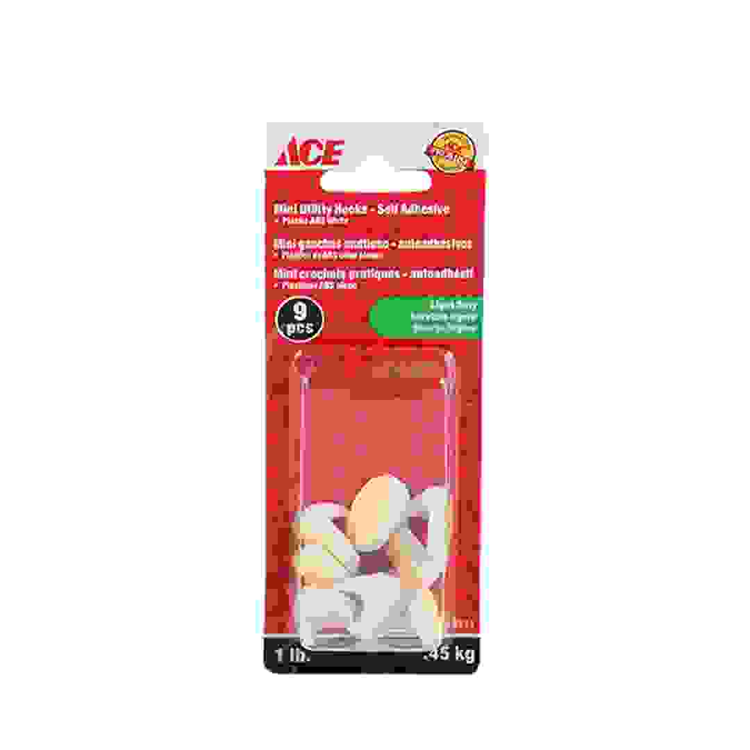 ACE Self-Adhesive Mini Oval Hooks (Pack of 9)