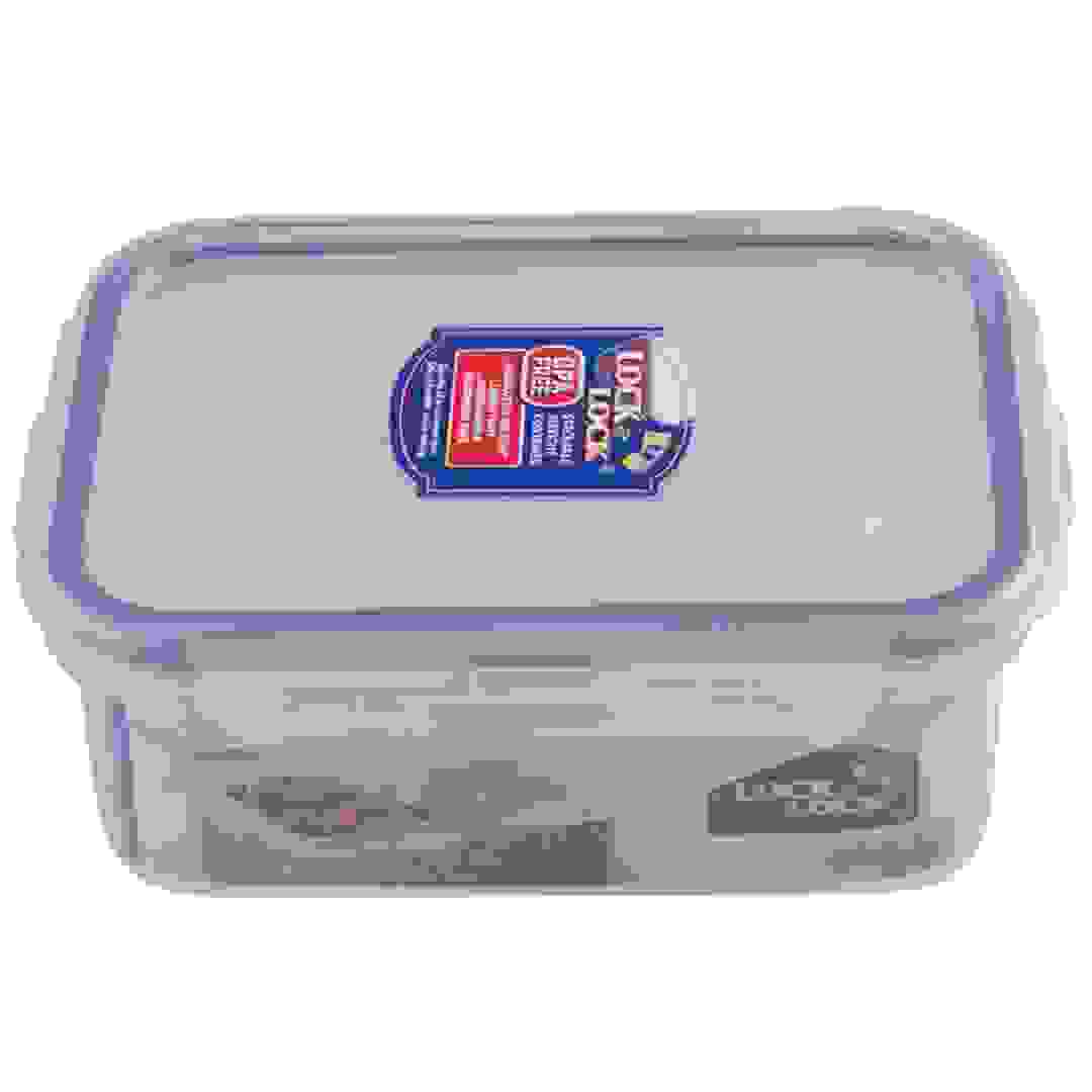 حافظة طعام مستطيلة (13.5 × 10.2 × 5.1 سم، شفاف)