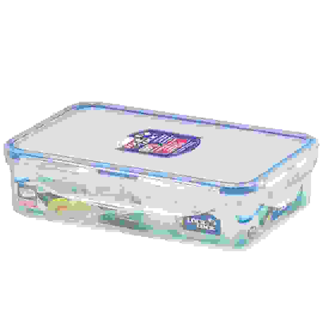 Lock & Lock Rectangular Food Container with Removable Sections (20.5 x 13.4 x 5.2 cm, Clear)