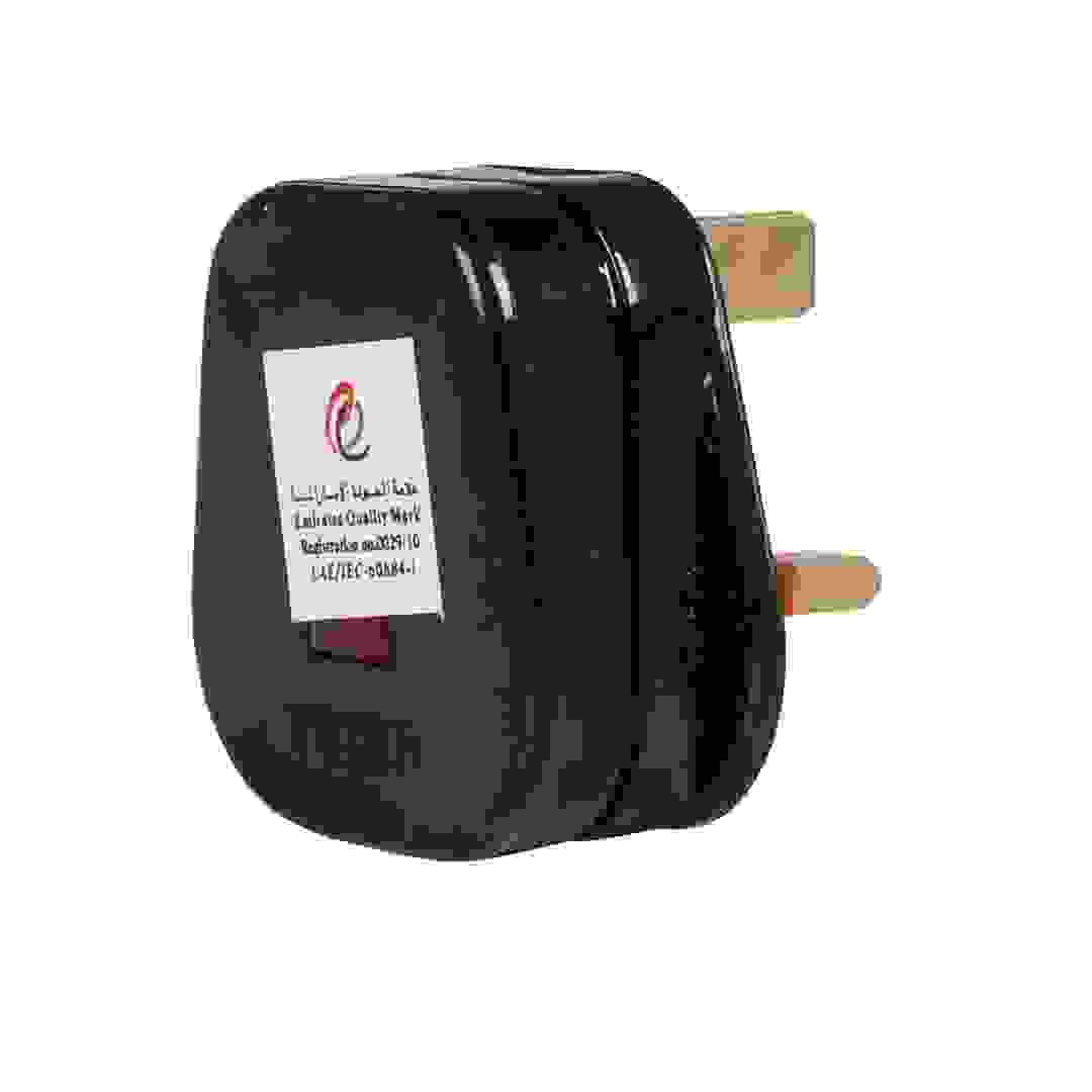 قابس كهربائي أوشتراكو (أسود لامع)
