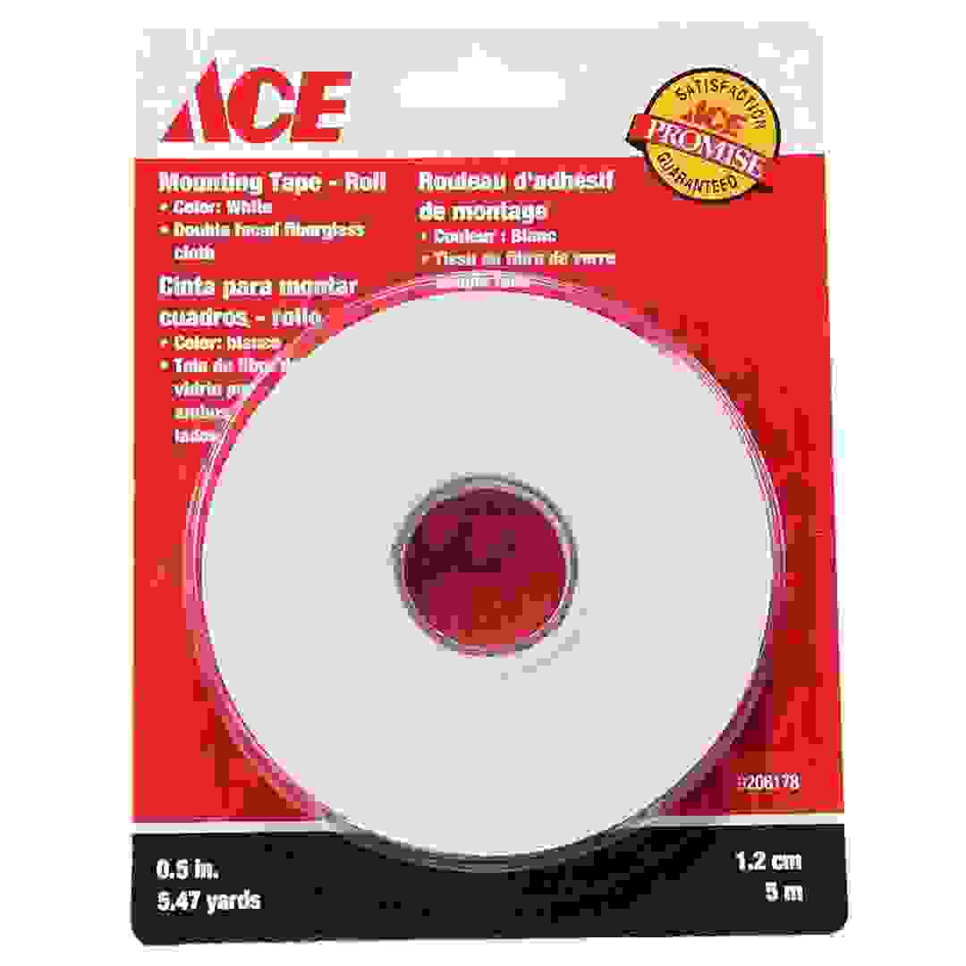 ACE Mounting Tape Roll (1.2 x 500 cm, White)