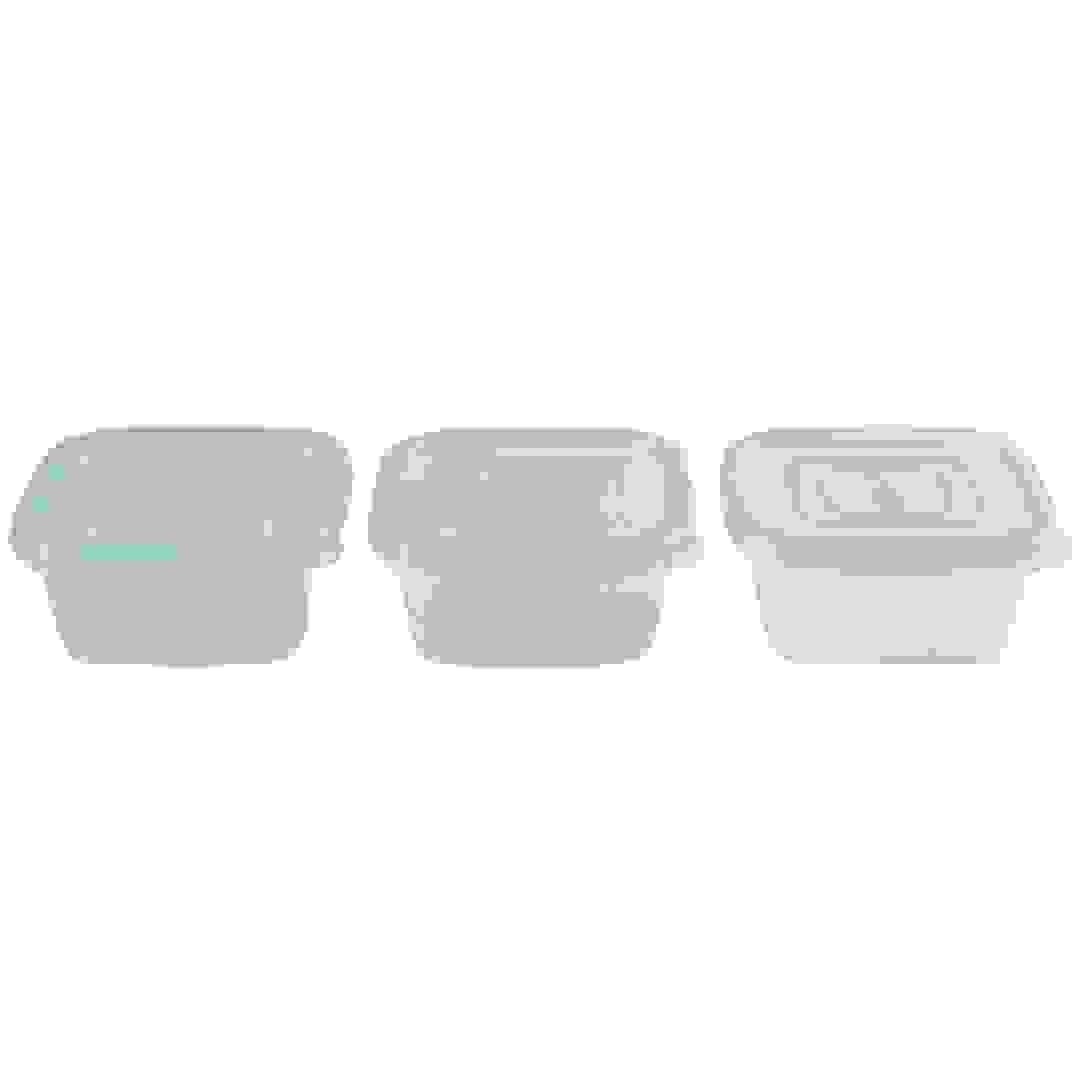 حاويات طعام إيزلوك مربعة (250 مللي، أزرق، مجموعة من 3)