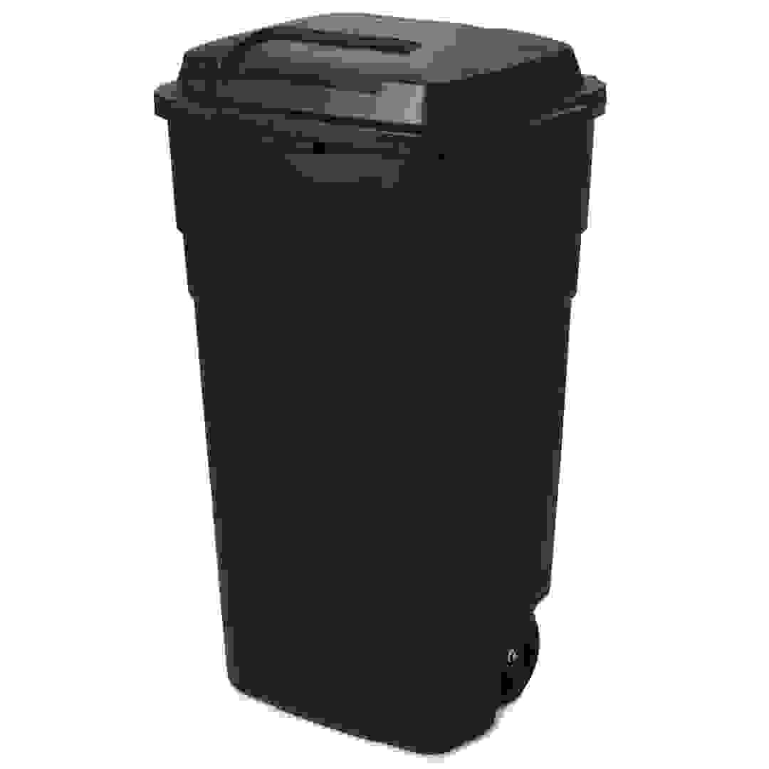 Rubbermaid FG289804BLA Roughneck Heavy Duty Refuse Container with Lid (129 L, Black)