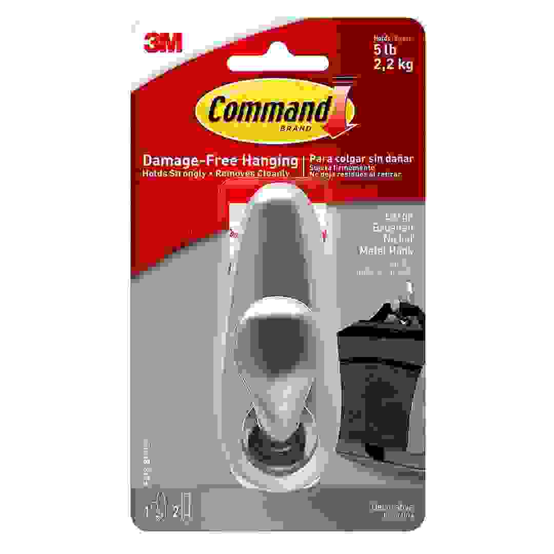 3M Command Brushed Nickel Hook