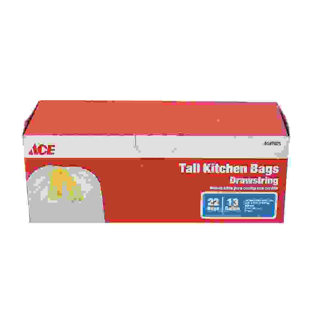 Ace Tall Kitchen Trash Bags in a Draw Box (49.2 L, Pack of 22)