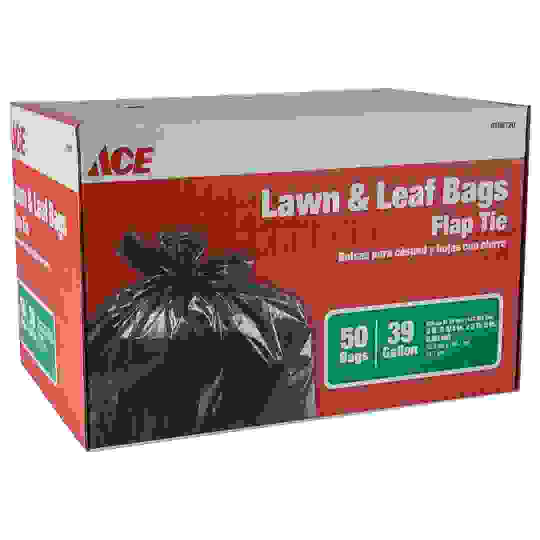 ACE Lawn Bag with Flap Tie (50 pcs, Black)