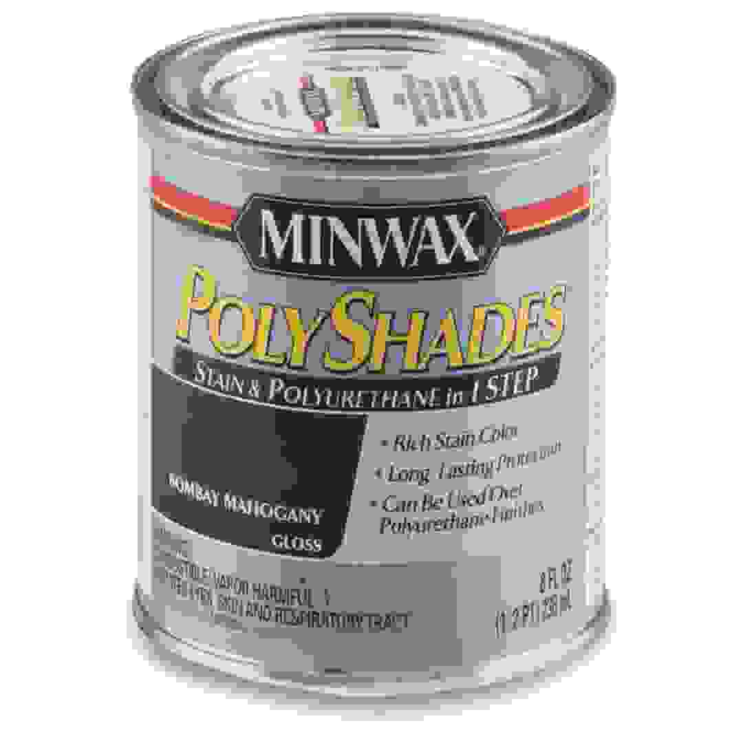 Minwax PolyShades Stain & Polyurethane in 1 Step (Bombay Mahogany, 236 ml)
