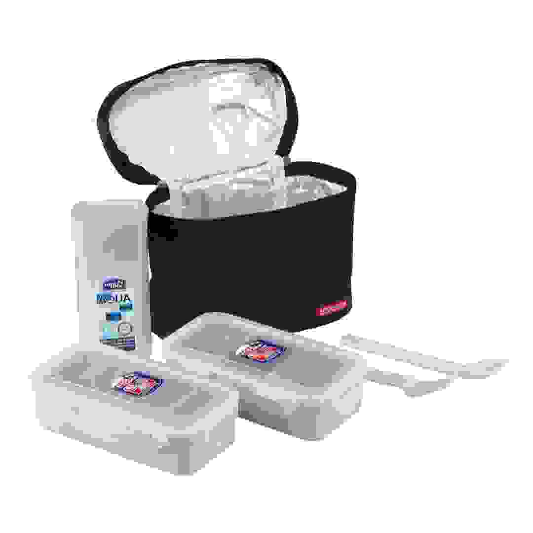 Lock & Lock HPL758DB Lunch Box (Pack of 6, Black)