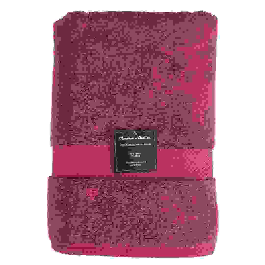 Truebell Classic Bath Towel (68 x 140 cm, Purple)