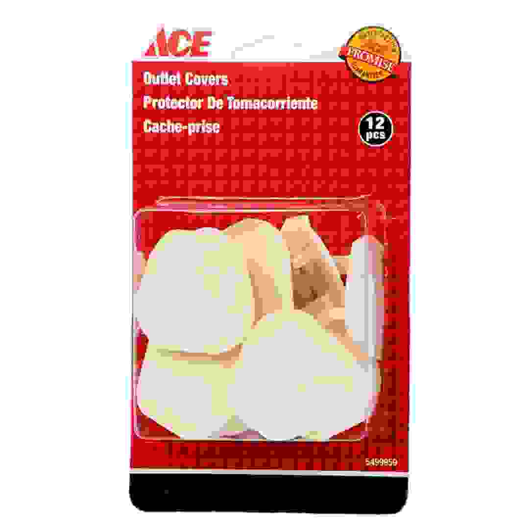 غطاء منافذ الكهرباء (6 قطع، أبيض)