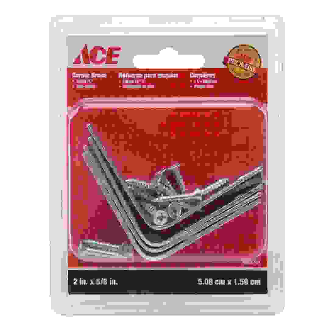 ACE 5290127 L Corner Brace (Pack of 4, Silver)