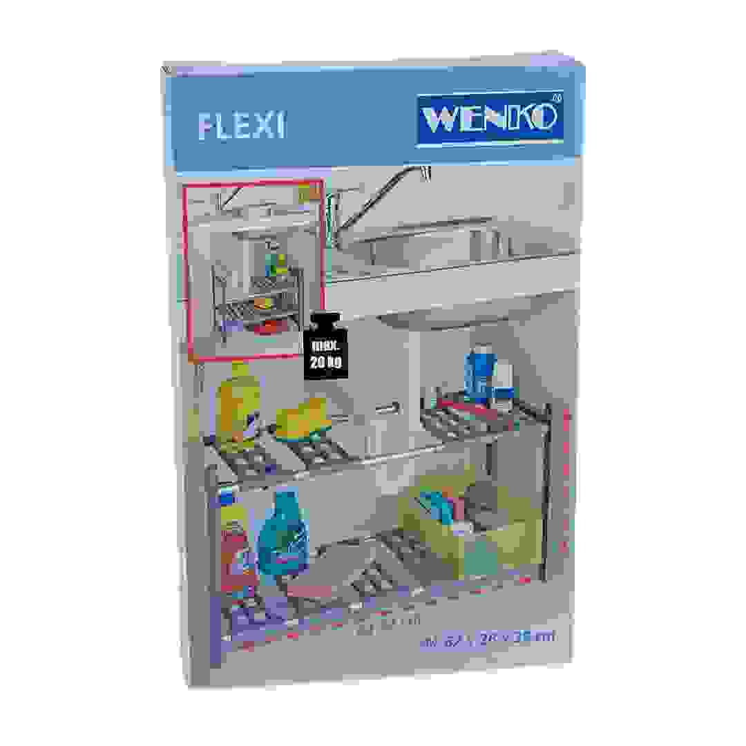 Wenko Flexi Under-Cabinet Shelf (39 x 44-82 x 28 cm, Gray/Silver)