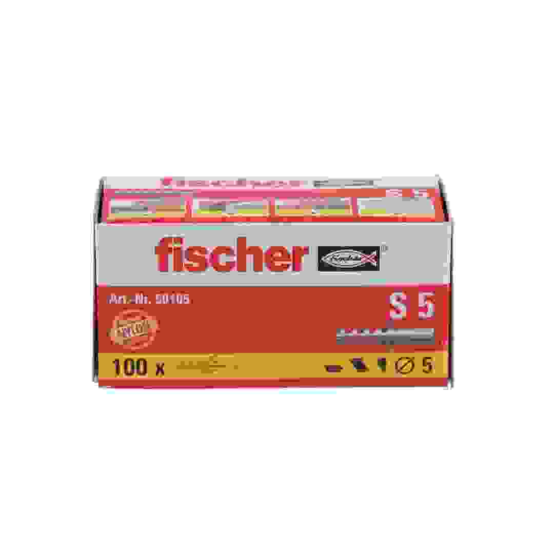 Fischer S Nylon Plugs (5 x 30 mm, 100 Pieces)