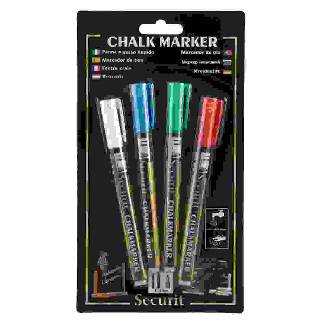 Securit Superchalks Liquid Chalk Marker (Set of 4)