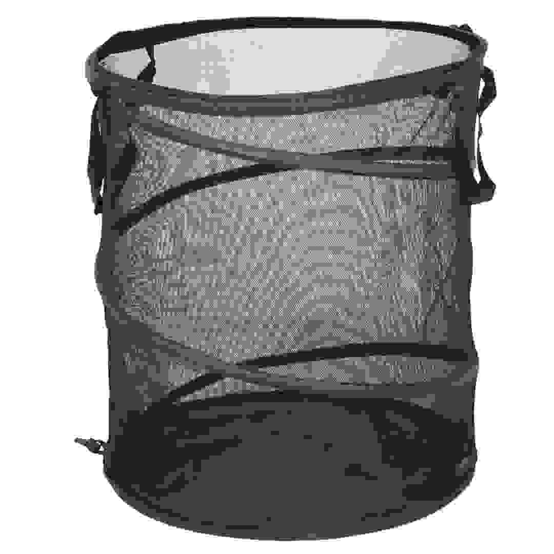 سلة غسيل شبكية مسامية منبثقة كبيرة (أسود)