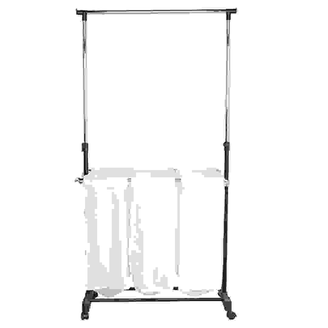 Honey-Can-Do Triple Sorter Laundry Center with Hanging Bar (42 x 103 x 82 cm)