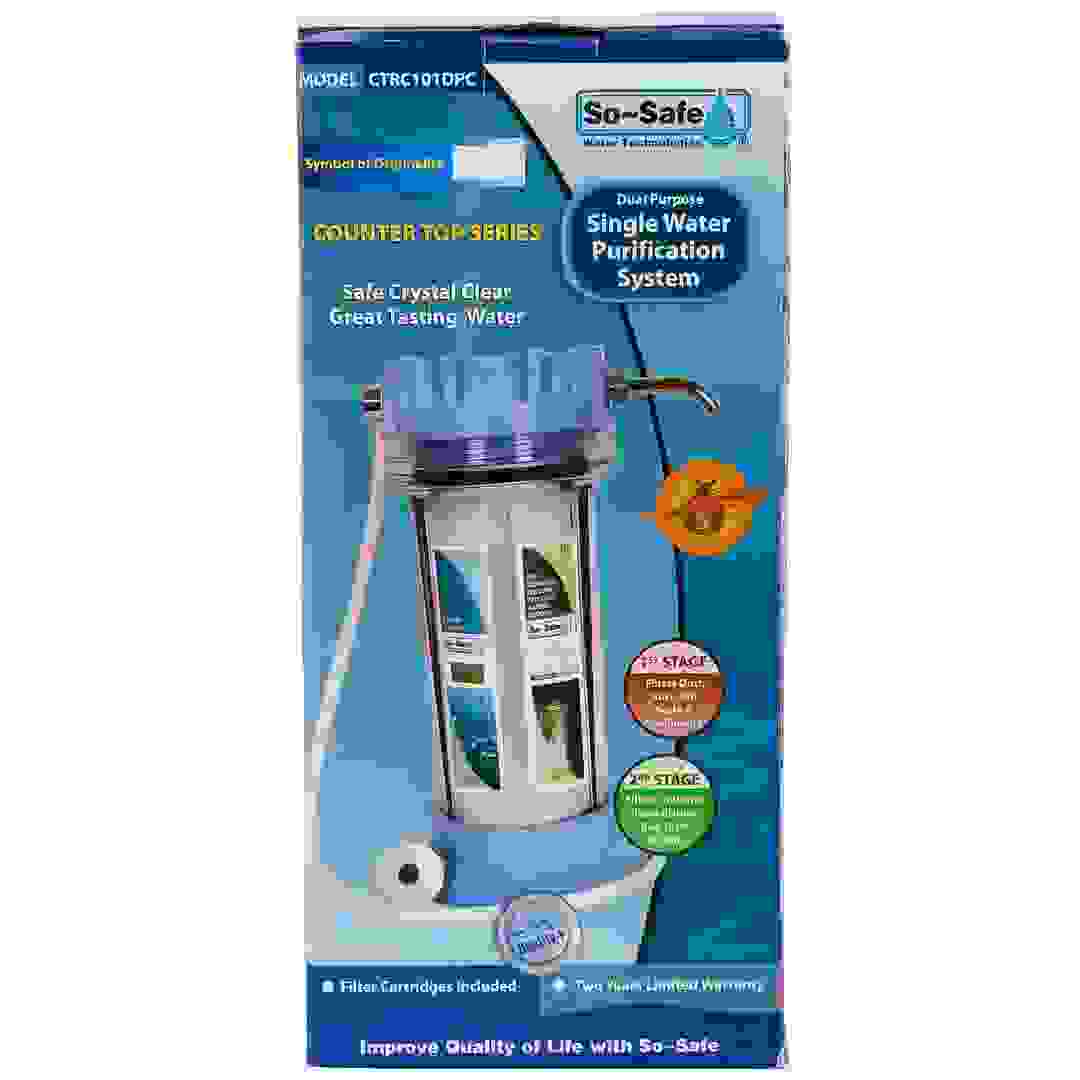 منقي مياه عادي يوضع على الطاولة (أزرق/شفاف)