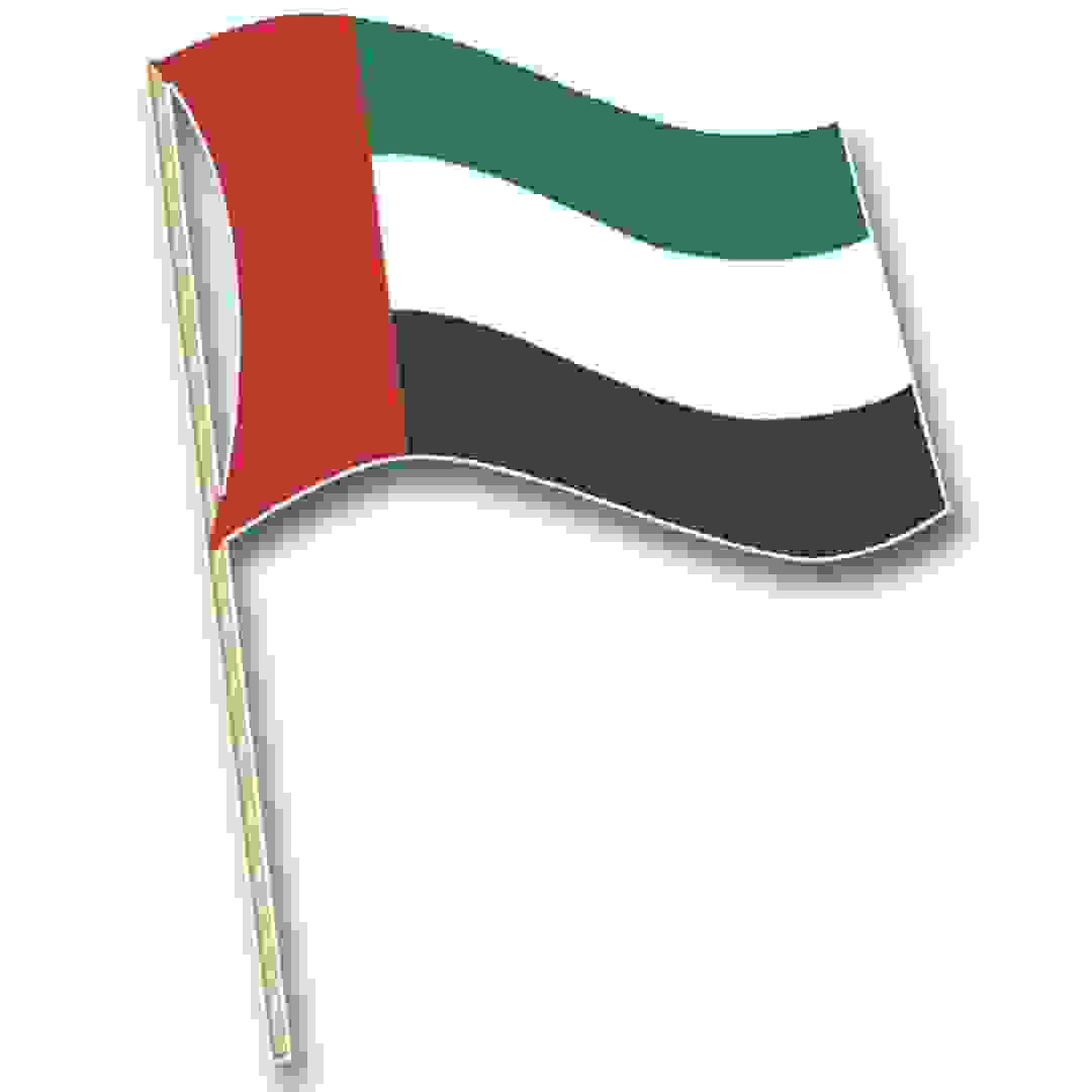 Party Magic UAE Flag With Wooden Stick (70 x 91 cm)
