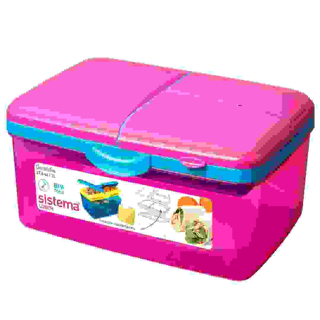 Sistema Lunch Box Food Container (16.2 x 14.2 cm, Purple)