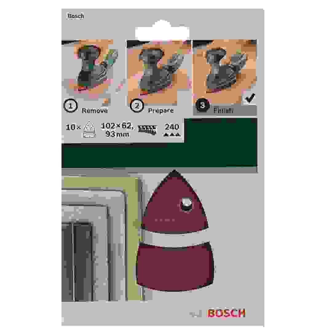 Bosch 11Hole 240G Multi Sander Sheet (Pack of 10, Red)