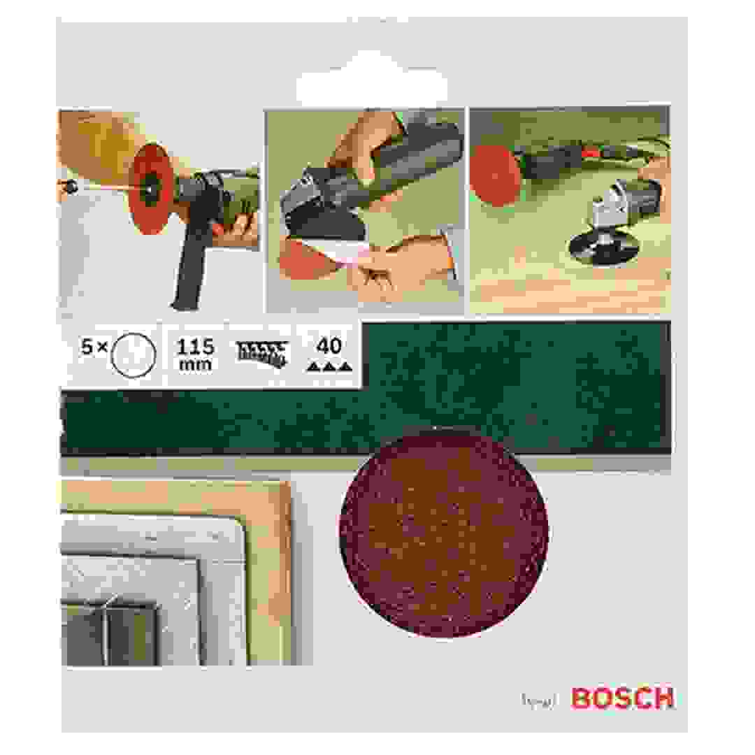 Bosch G40 Angle Grinder Drill Sanding Sheet (125 mm, Pack of 5)