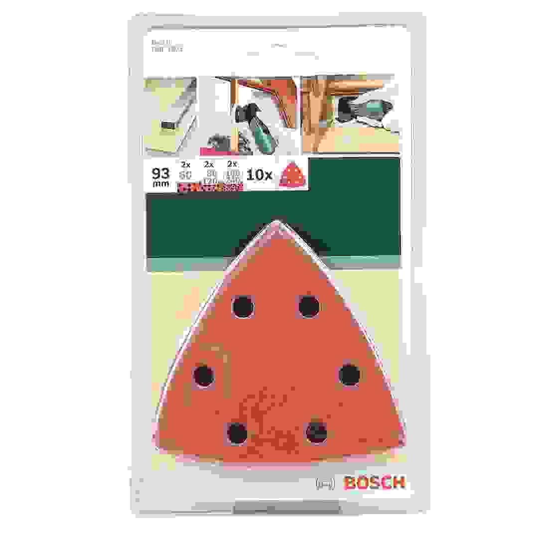 Bosch Delta Sanding Sheet Set (93 mm, Pack of 10)
