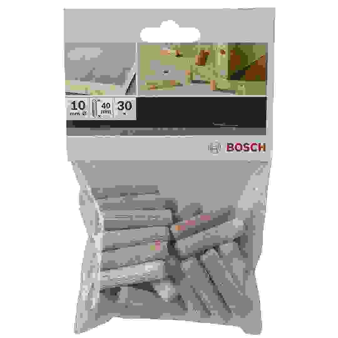 Bosch Dowels 10 mm x 40 mm (Pack of 30)