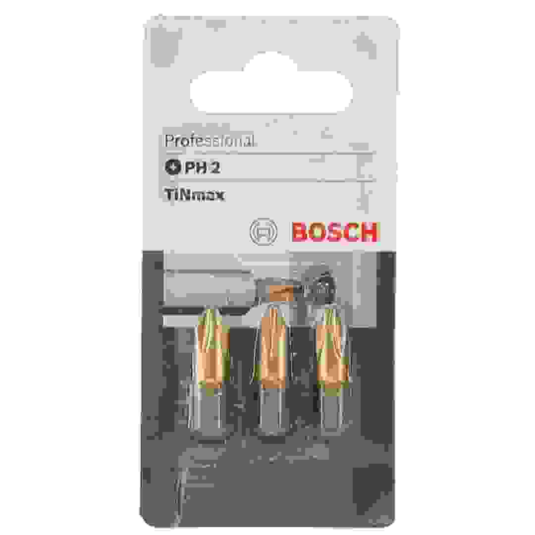 Bosch Prof Line Tinmax Screwdriver Bit PH 2 (2.3 mm, Pack of 3)