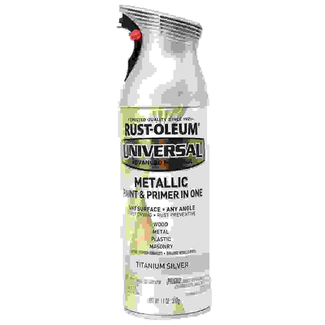 Rustoleum Universal Spray Paint & Primer in One All Surface (325.3 ml, Metallic Titanium Silver)