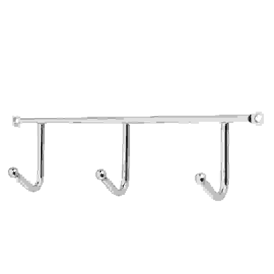 Hettich Chrome Plated Hook Rack (Silver, 3 Hooks)