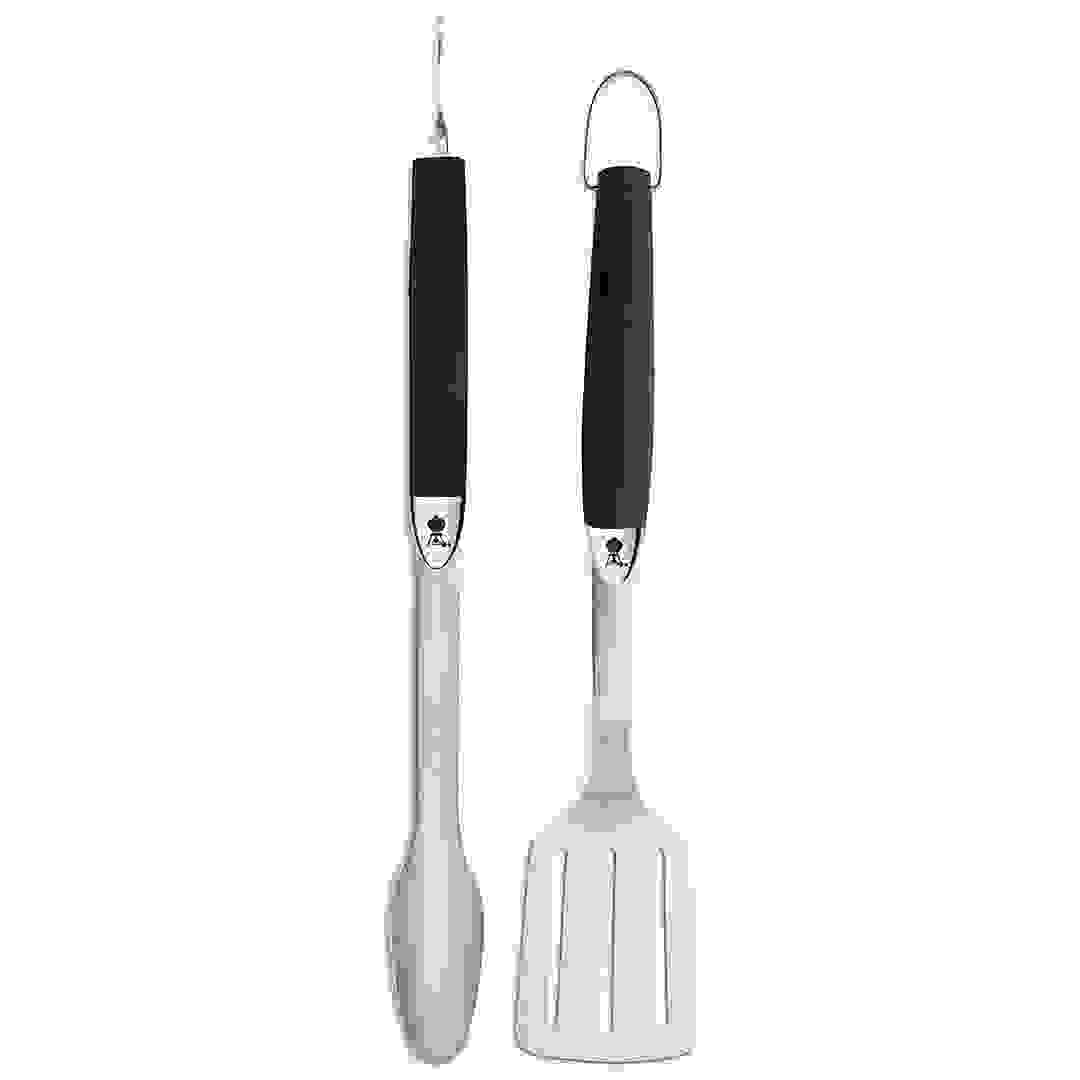 Weber Original Grill Tool Set (36 cm, Set of 2, Black & Silver)