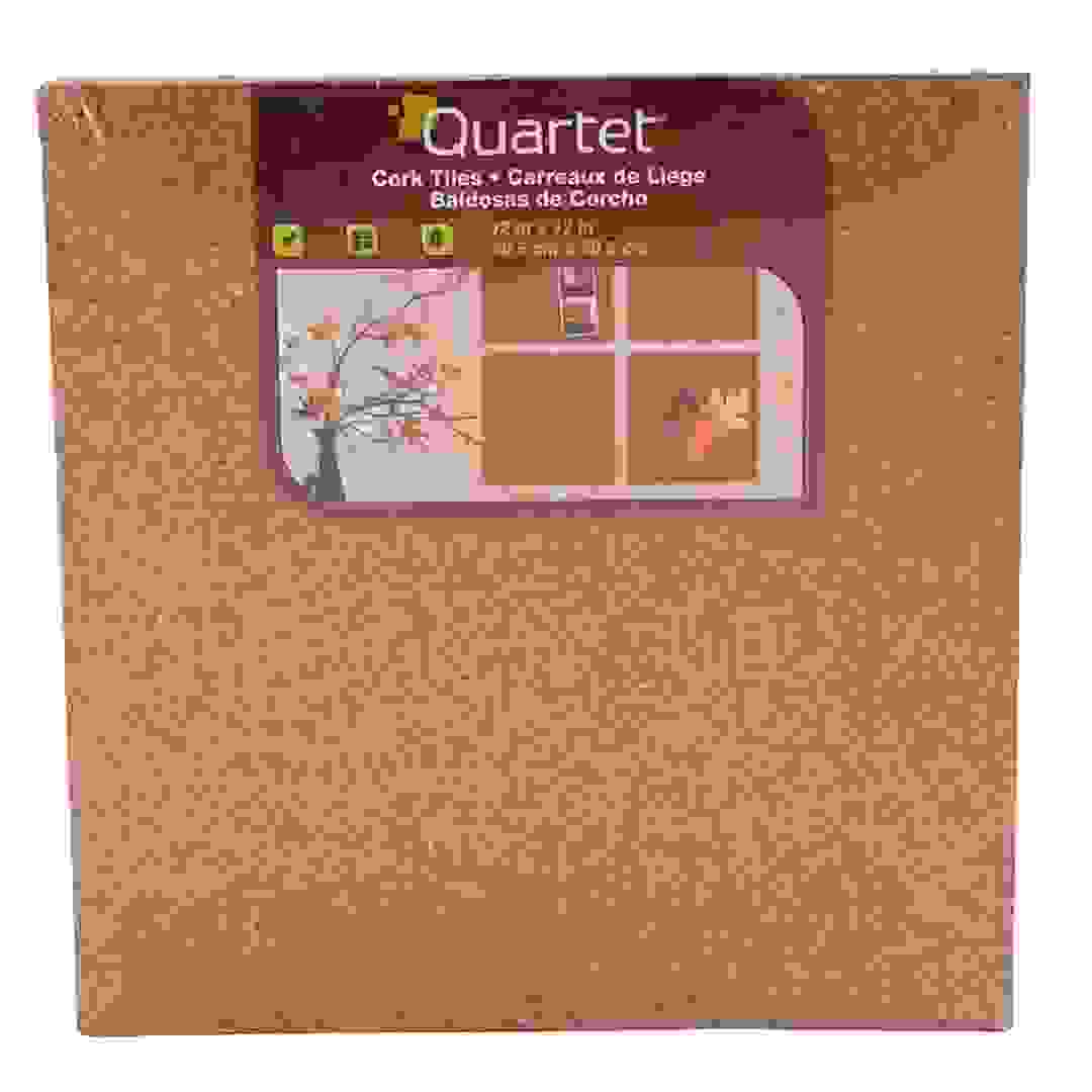 Quartet Cork Wall Tiles (31 x 31 cm, Pack of 4, Brown)