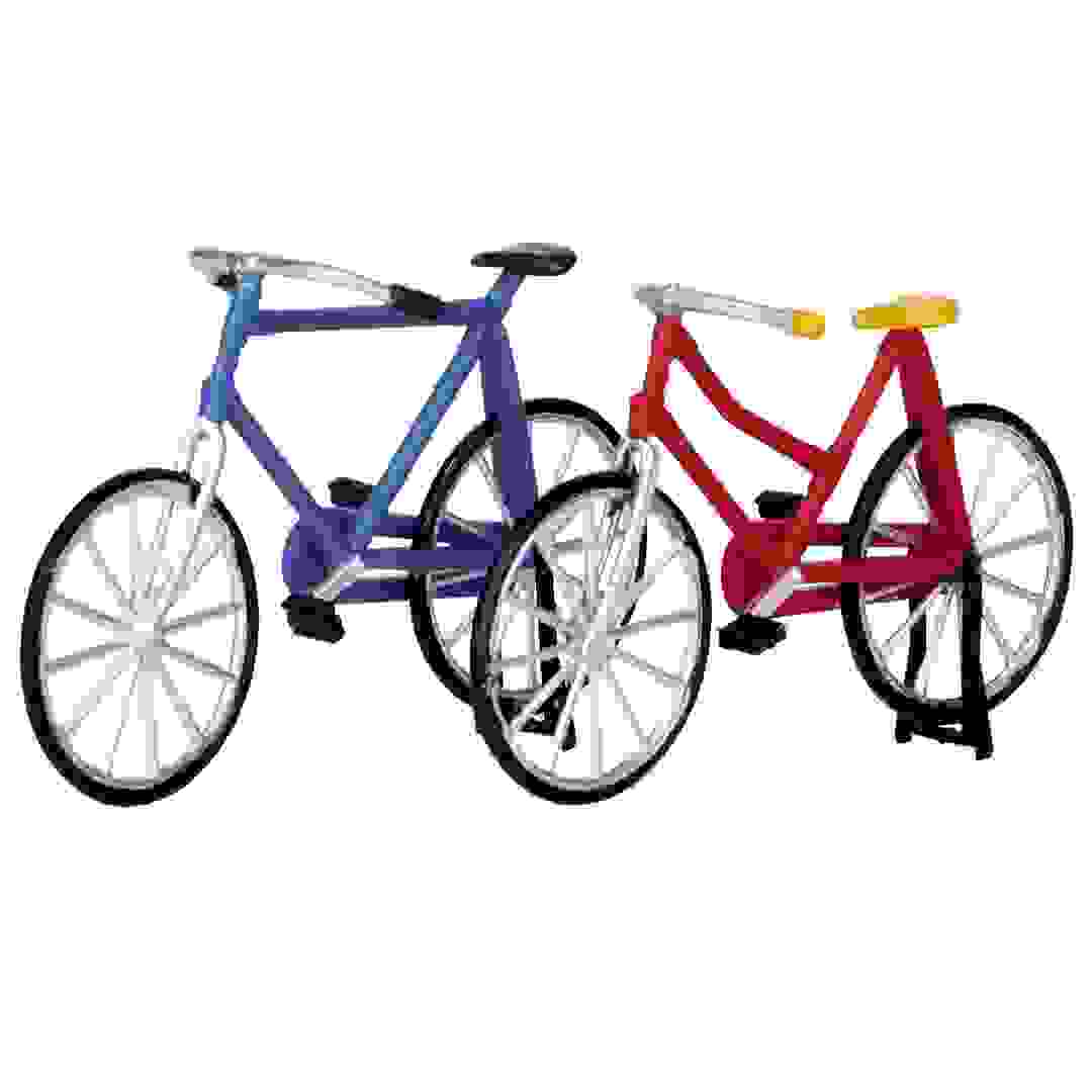 Lemax Bicycle Self-Stand Festive Decor Set (4.2 cm, Red & Blue, 2Pc.)