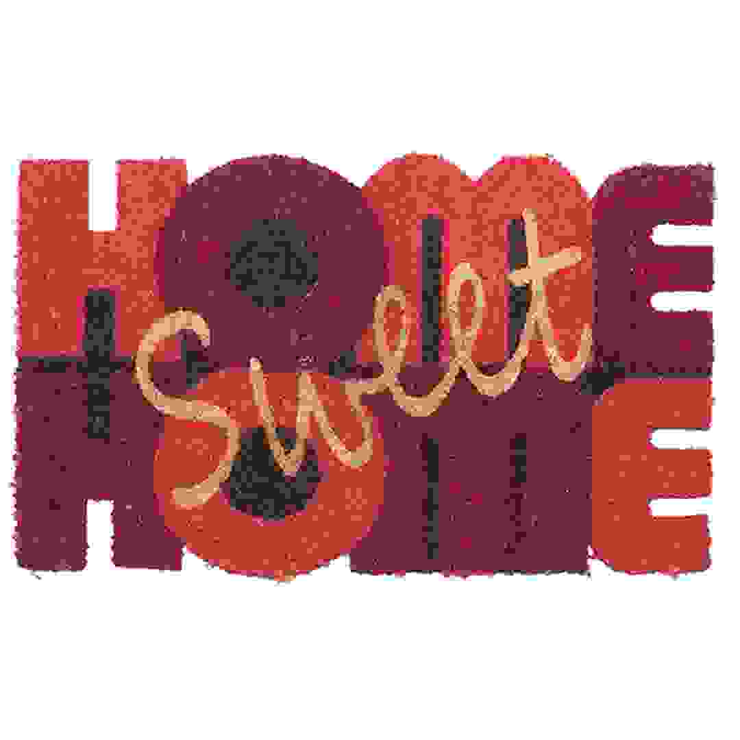 Mat Mania Home Sweet Home Doormat (45 x 75 cm, Red)