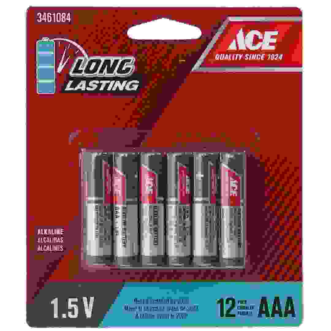 ACE AAA Alkaline Batteries (Pack of 12, 1.5V)