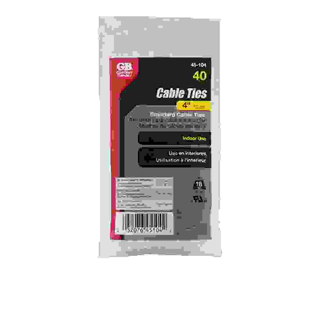 GB Gardner Bender Miniature Cable Ties (10 cm, Pack of 40)