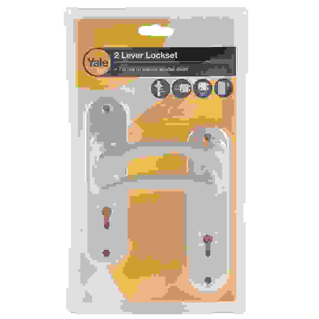 Yale 2 Lever Lock With Handle Set (Brass)