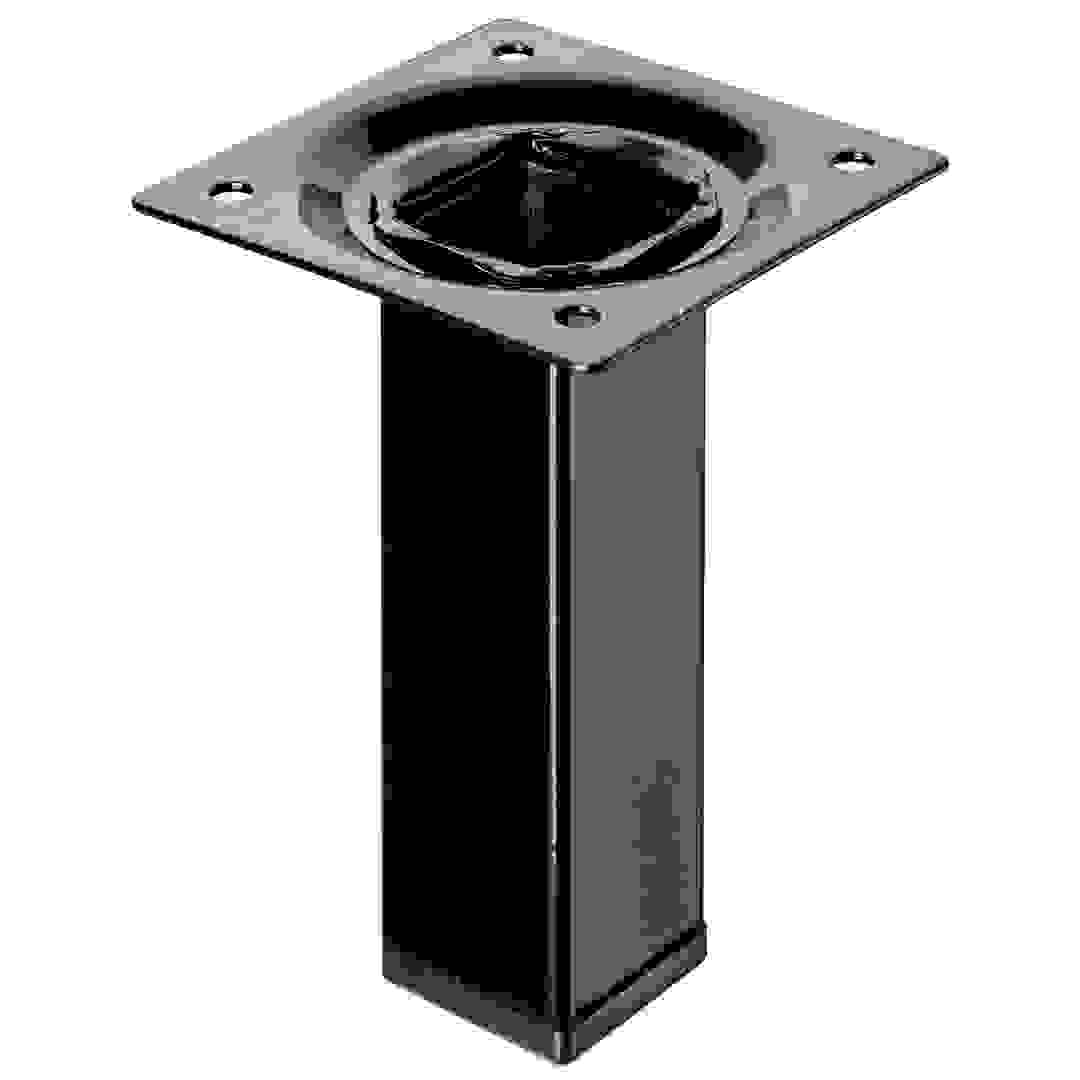Hettich Steel Furniture Leg in Black (24 x 24 x 100 mm)
