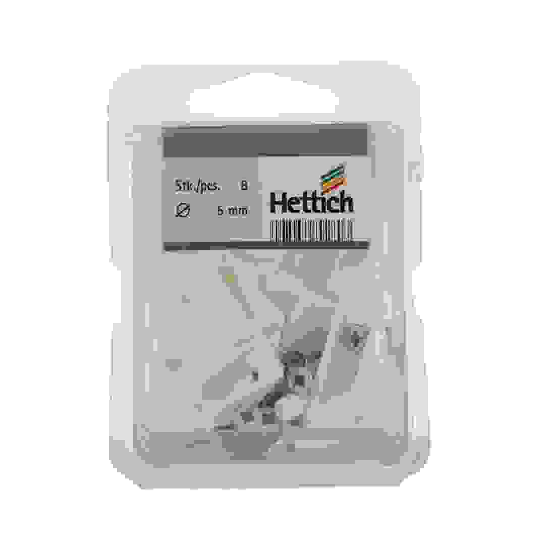 Hettich Shelf Support Set (5 mm, White, Pack of 8)