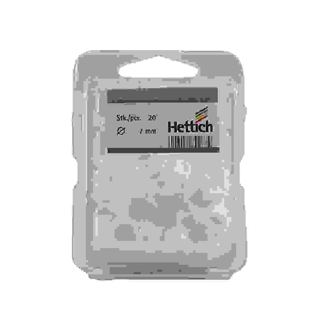 Hettich Plastic Shelf Support (7 mm, White, 20 Pieces)