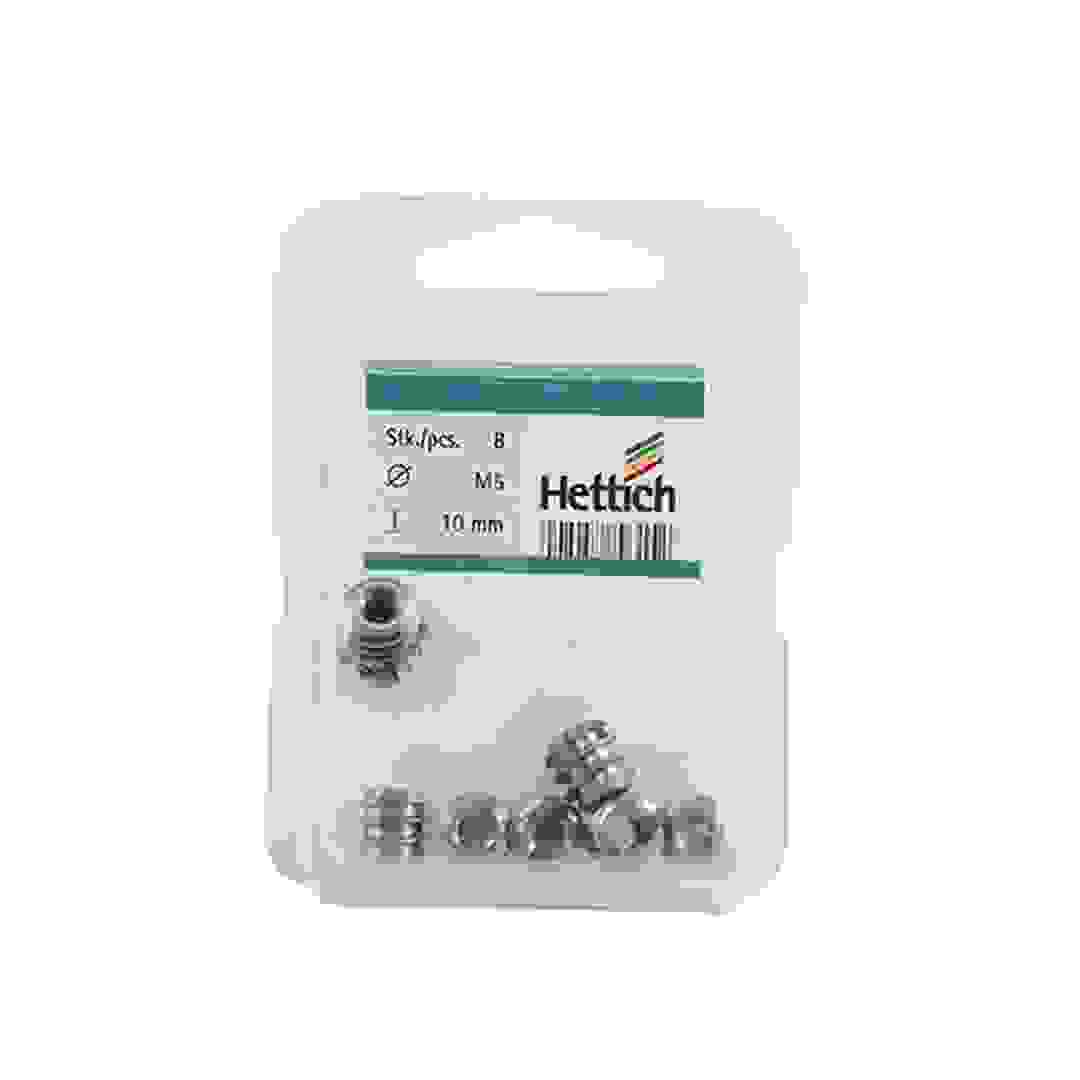 Hettich Steel Screw-In Sockets (M5 x 10 mm, 8 Pieces)