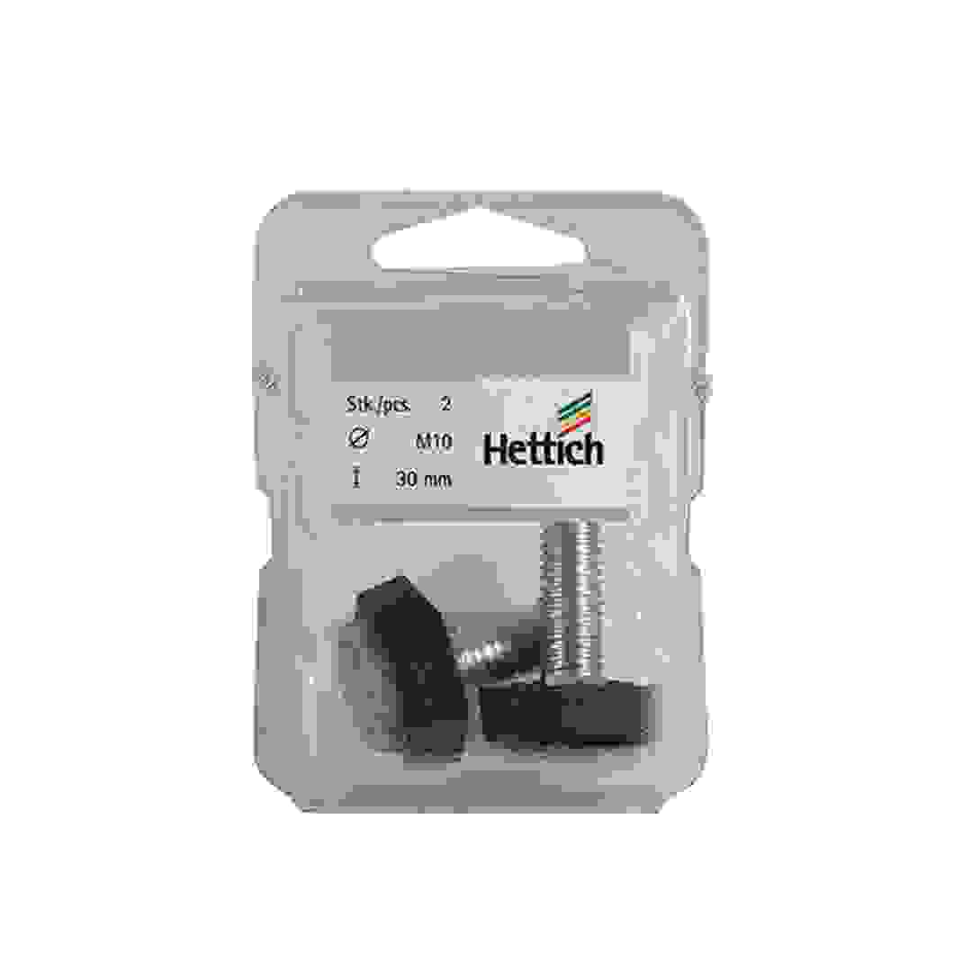 براغي أرجل الطاولات هيتتش لضبط الأرضية بقواعد من اللباد (M10 ×30 ملم، حزمة من 2)